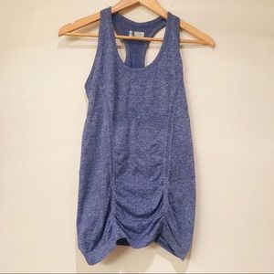 Athleta Speedlight Blue Rouched Tank Top Med